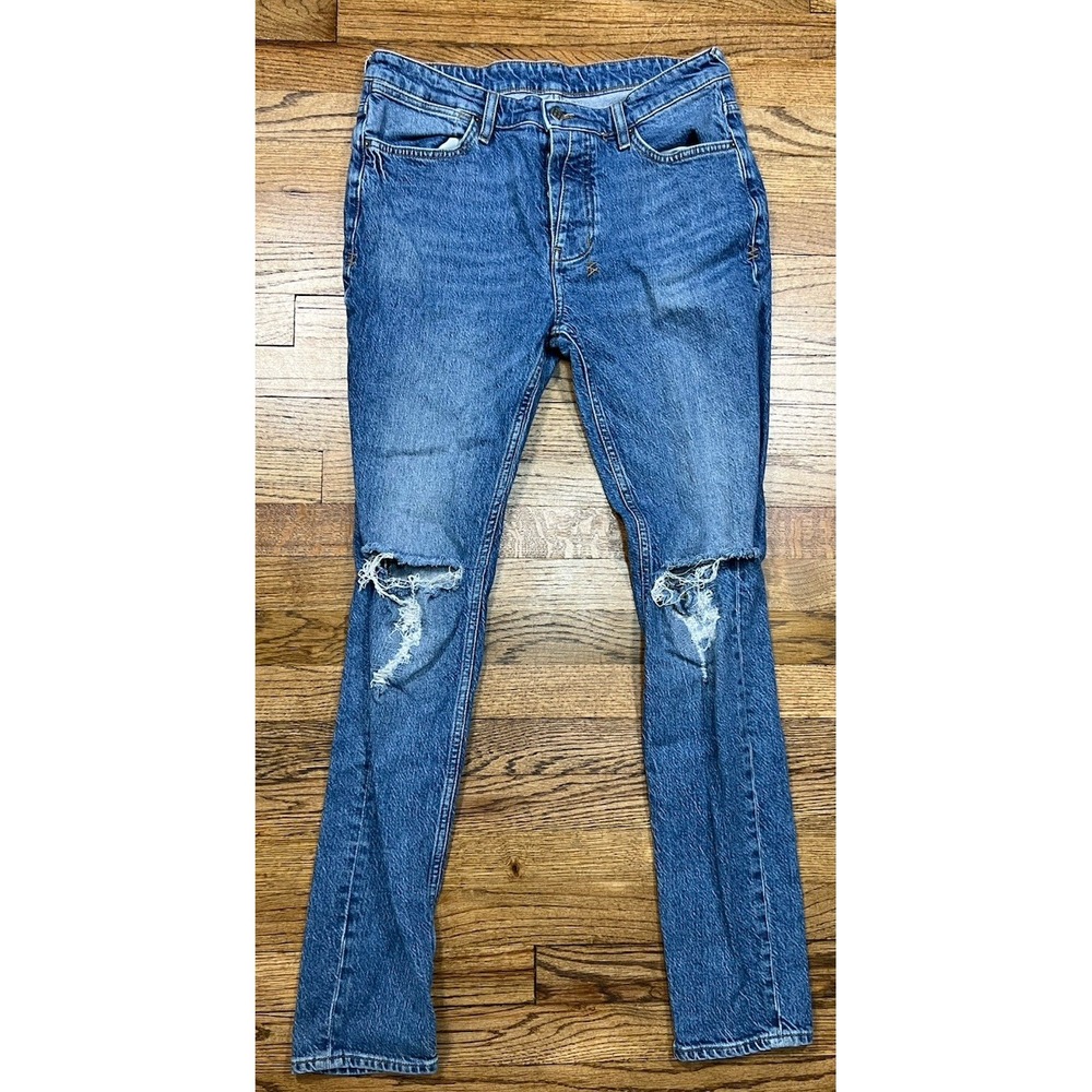 Ksubi Van‎ Winkle Trashed Dreams Stretch Jeans Men's Blue Size 34x32